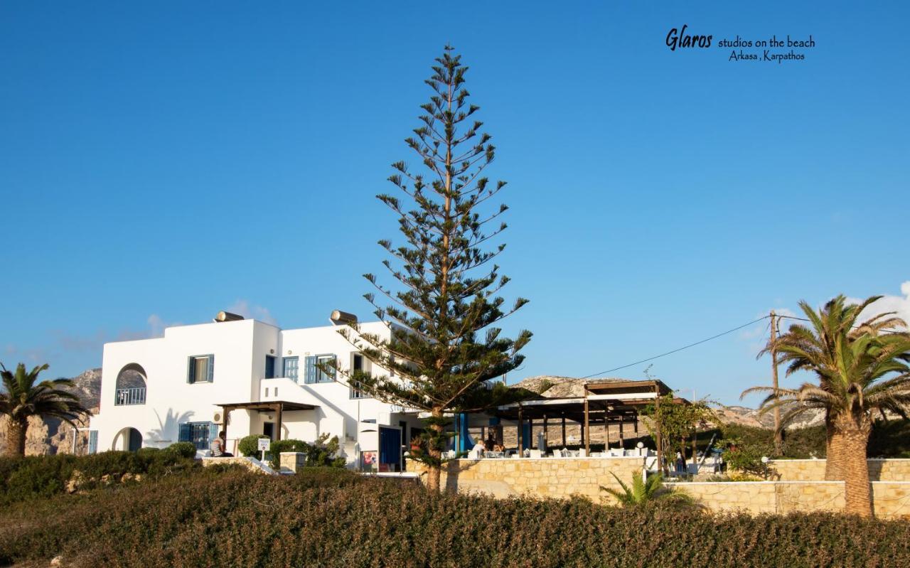 Glaros Luxury Studio On The Beach Apartment Arkasa Exterior foto