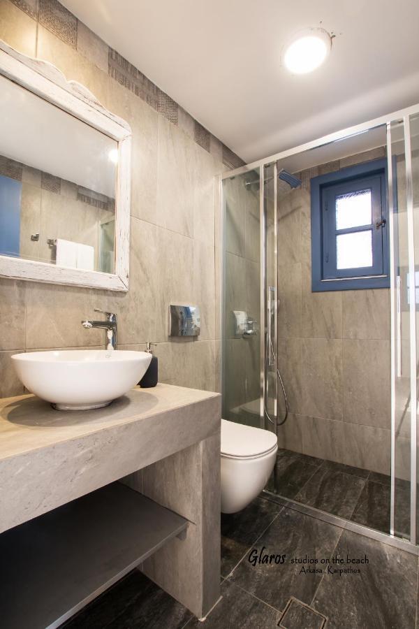 Glaros Luxury Studio On The Beach Apartment Arkasa Exterior foto